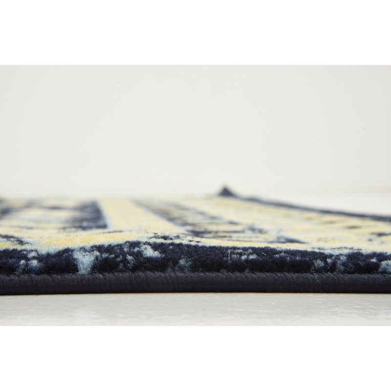 Tapis bleu marine Eesi Southwestern, Rectangle 7 pi 10 po x 10 pi