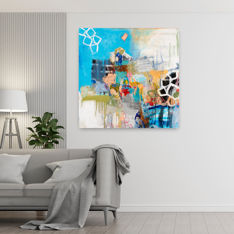 Art contemporain abstrait de Pékin, H 48 po x l 48 po