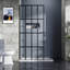 Porte de douche 34 po x 72 po avec finition noire