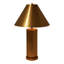 Lampe de table cylindrique avec abat-jour conique en fer pour éclairage de chevet - Petite lampe d'appoint contemporaine pour salon - 66 cm, bronze
