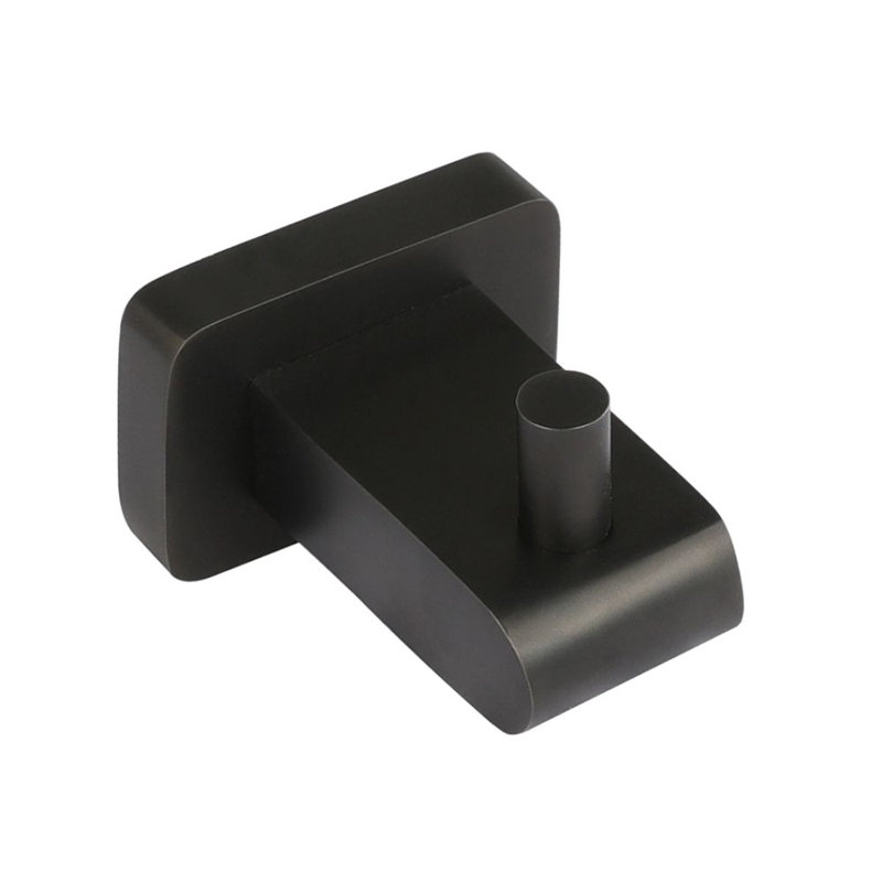 Eleganza Single Robe Hook, Matte Black
