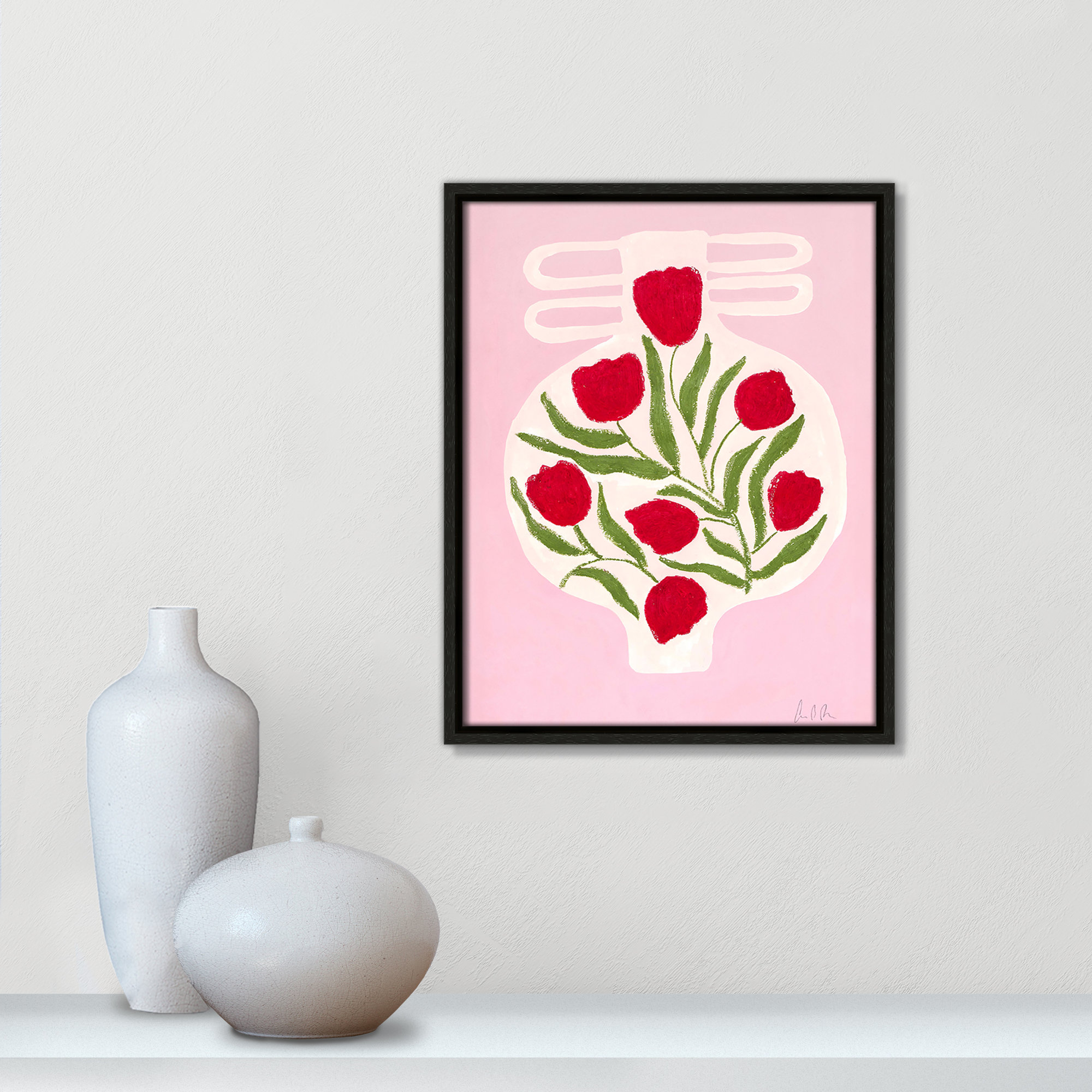 Vase No. 02 Print by Camilla Bergqvist, 15.5" H x 12.5" W, Espresso