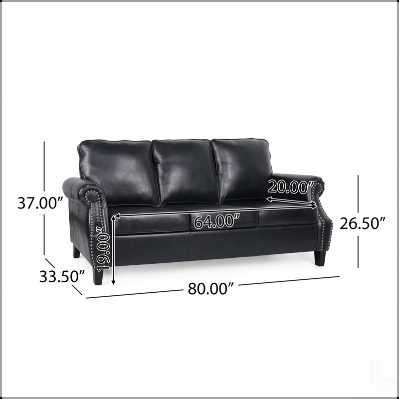 3 SEATER SOFA, Black