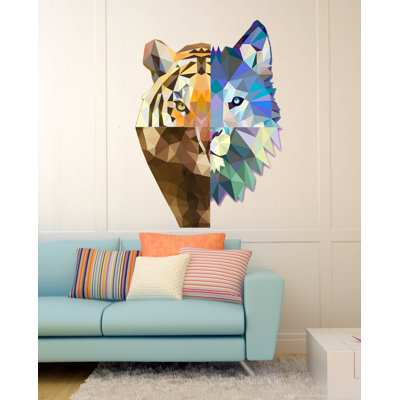 Adhésif décoratif animaux polygonaux