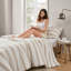 3-Piece Striped Comforter Set, Soft And Durable For All-Season Use, Modern Minimalist Design-125220474-125220472