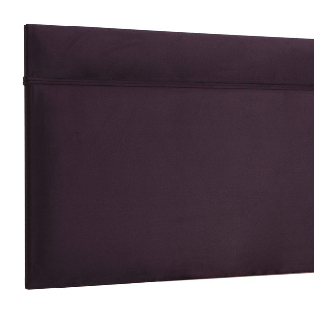 Arturo Upholstered Panel Headboard, Small Double (4'), Plush Plum, Velvet