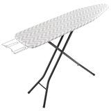 Full-Size Chevron Ironing Board With Adjustable Height & Removable Cover For Easy Storage