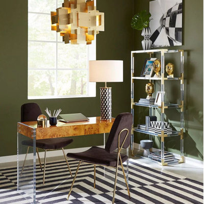 Vireo Acrylic & Brass Bookshelf