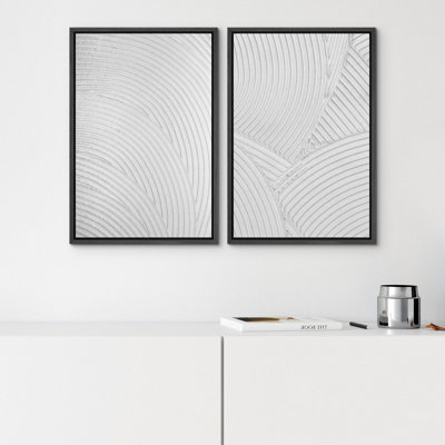 «White Clouds In Blue Pastel Skyline Abstract», 2 pièces sur toile