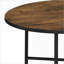 Table basse gigogne rétro en chêne et noir Vintage