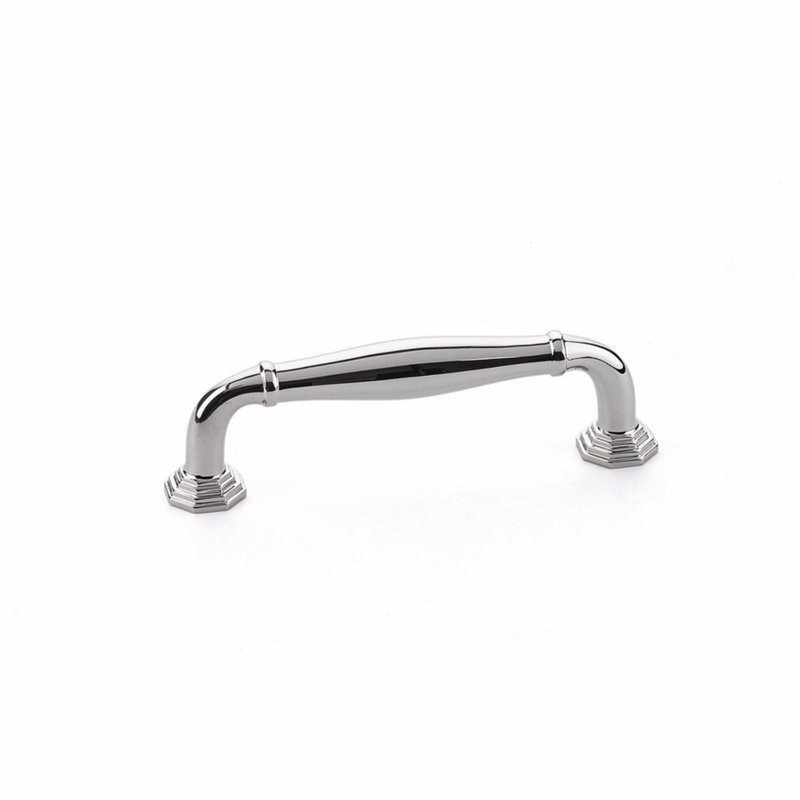 Emtek Blythe Cabinet Pull 4" cc, Polished Nickel, 3.5"