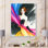 Portrait de femme colorée - œuvre d'art sur toile Glam