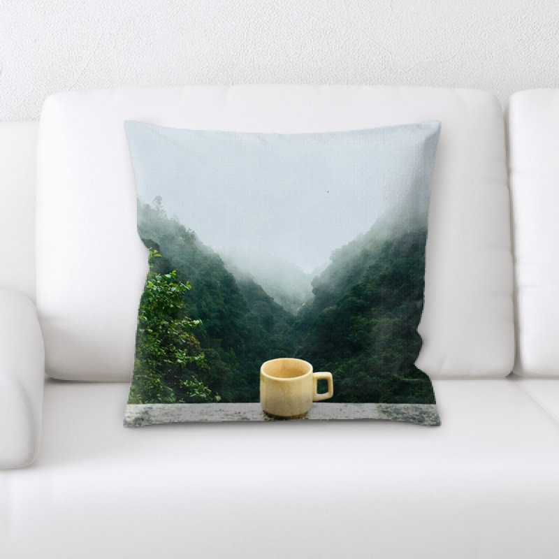 Tea Microsuede Reversible Throw Pillow