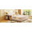 Full Size Upholstered Grounded Bed, Mother & Child Bed With Bedside Desk And Little Round Stool-1379565007-1379565006