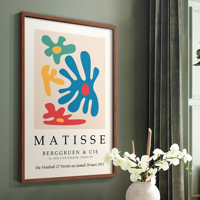 Impression encadrée Matisse Cccxxiii - Bois massif, Brun, H 28 po x l 22 po