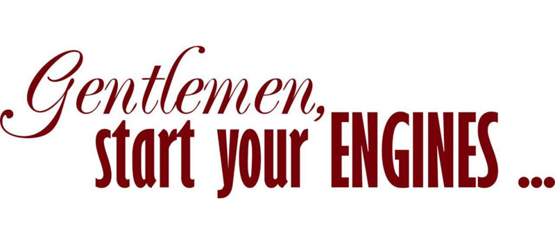 Décalcomanie murale course de course gentlemen’s start your engines