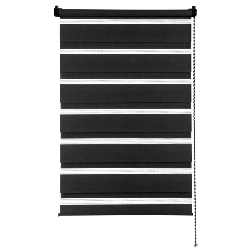 Easyfix Sheer Roll-Up Shade, Black, 120cm W x 150cm L
