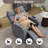 35''W Modern Power Swivel Rocker Glider Nursery Recliner with Massage and Heating,Arm Storage and Cup Holder-1421686985