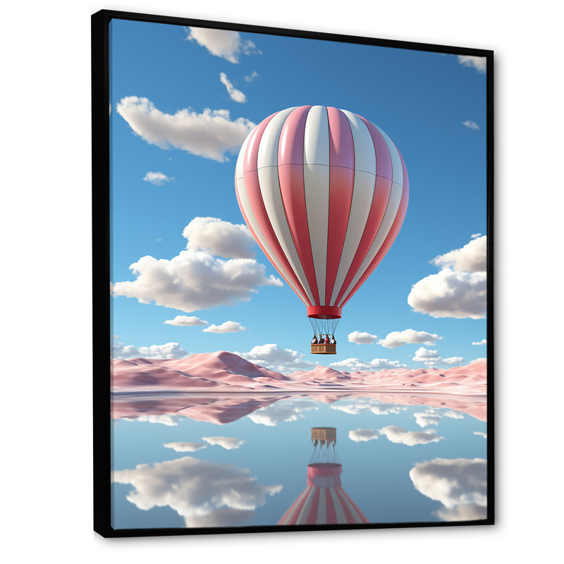 Skyhigh Balloon Whimsy III, H 40 po x l 30 po x P 1,5 po, Cadre flottant noir