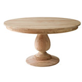 Raw Round Solid Wood Dining Table