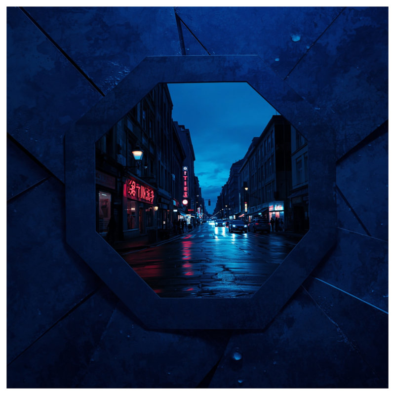 Coussins City Street At Night, 26 x 26 pouces