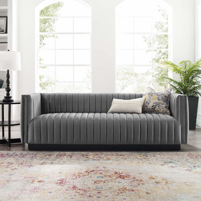 Modway Conjure Channel Tufted Velvet Sofa