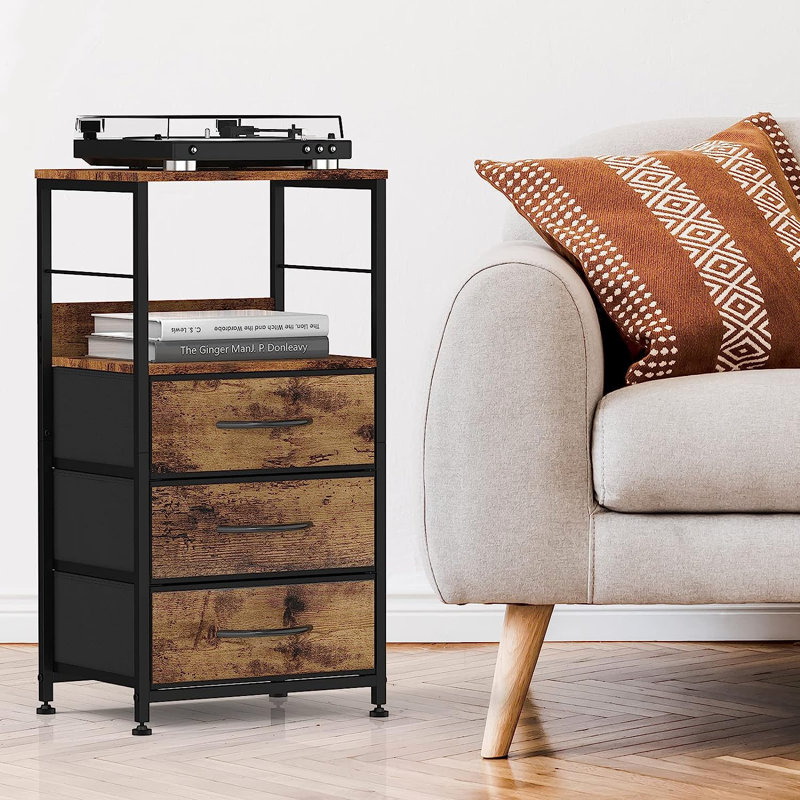 Ahnesti 3 - Drawer End Table Set, Brown