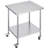 Stainless Steel Work Table 30 x 36 x 38 Inch, Featuring 4 Wheels, 3 Adjustable Height Levels, Heavy-Duty Food Prep Worktable for Commercial Kitchen Restaurant, Silver