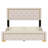 Queen Size Upholstered Platform Bed With Pull Point Headboard-274351391