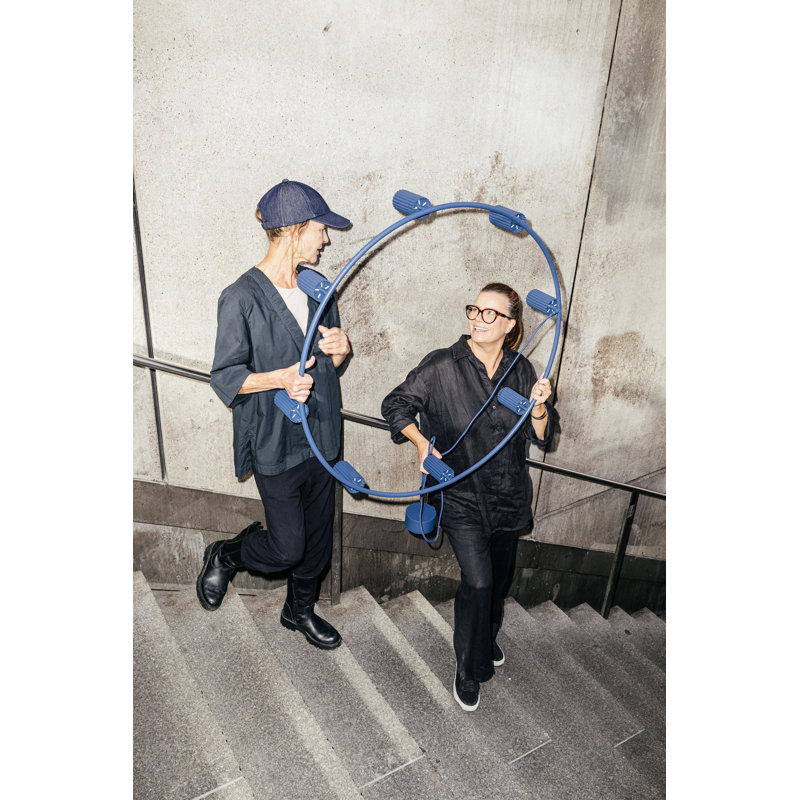 Donna Circle, 126.25" H x 39.37" W x 39.37" D, Midnight Blue