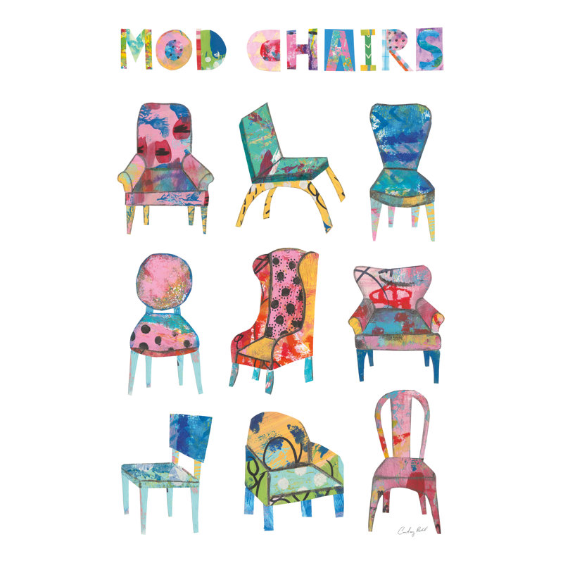 Chaises Mod Nine Up, H 20 po x l 30 po x P 1,25 po