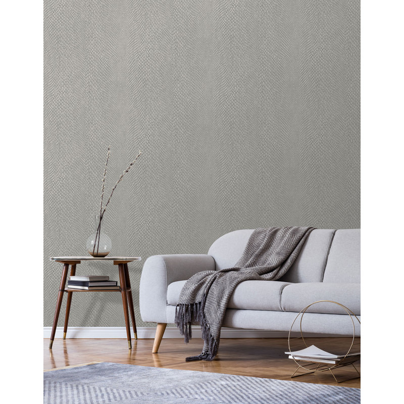 Malissa 10.05m x 53cm Textured Glitter Wallpaper Roll, Silver