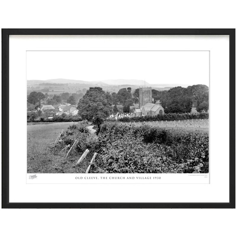 Old Cleeve, The Church And Village 1930 - Single Picture Frame Print, 40cm H x 50cm W x 2.3cm D