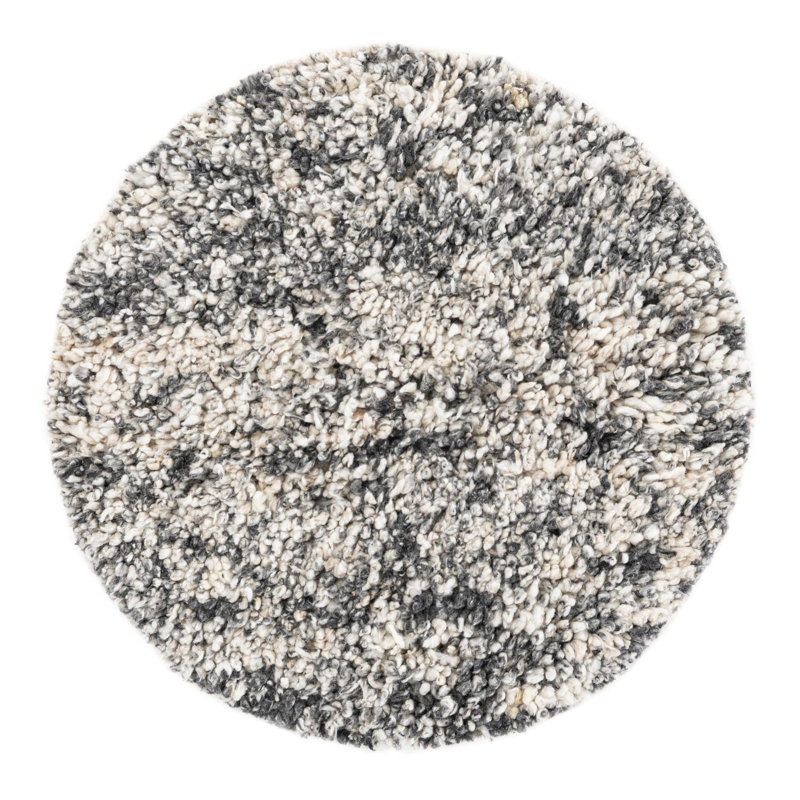 Yanaliz Hand Loomed Wool Indoor Rug, Round 3'1"
