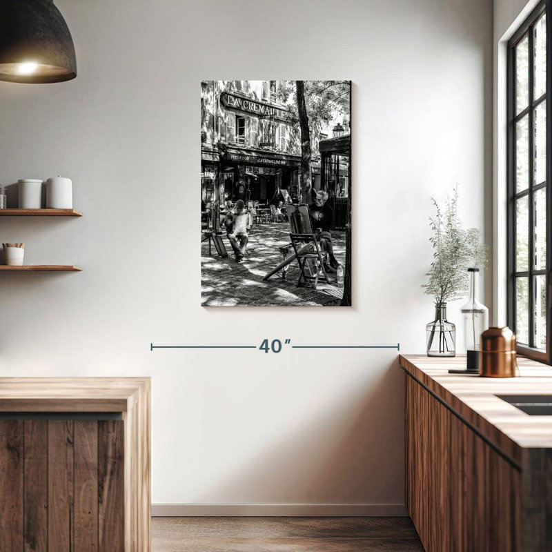 Nicci Montmartre noir - peintres de rue français, H 36 po x l 24 po