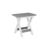 Berlin Gardens Regular Top With White Base Folding End Table