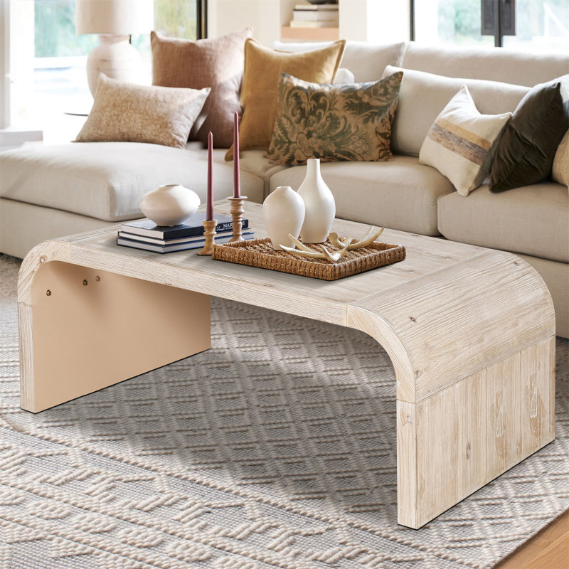 Gerald Vintage Crafted Coffee Table, Natural Wood