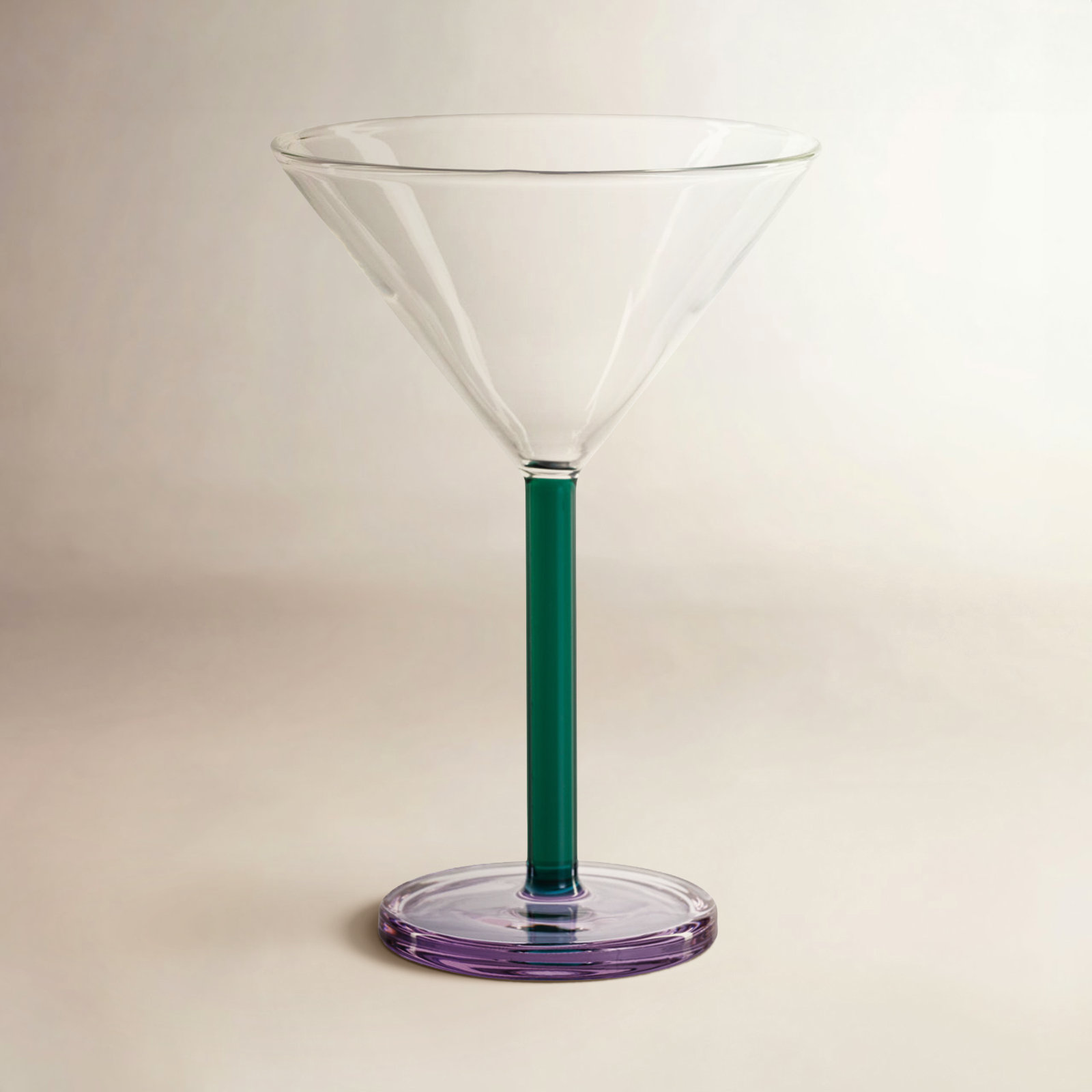 Martini Glass, Teal/Lilac