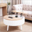 Table basse ronde avec rangement