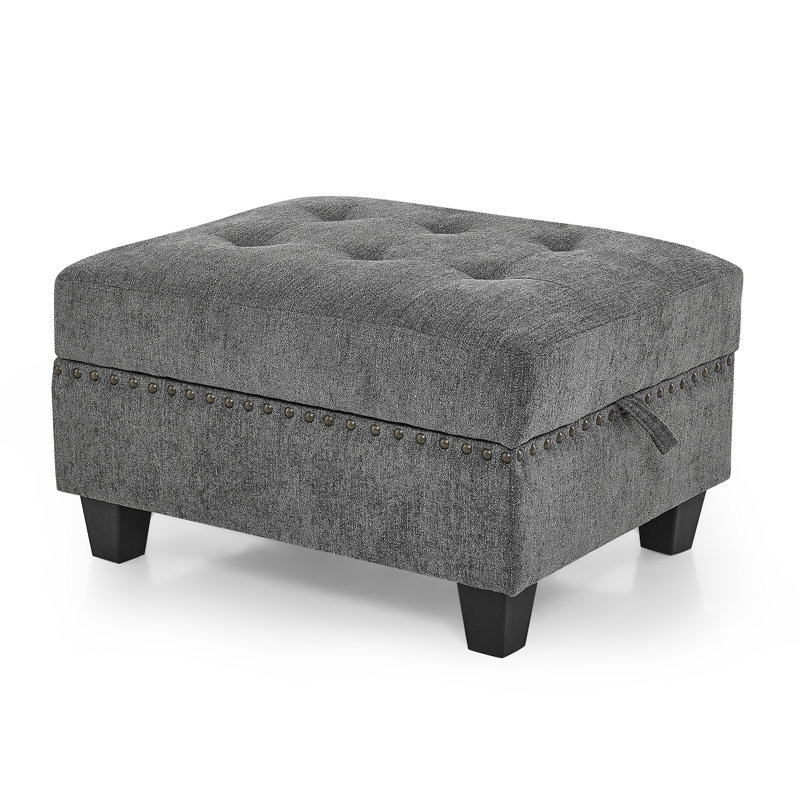 Canapé-lit modulaire en chenille gris