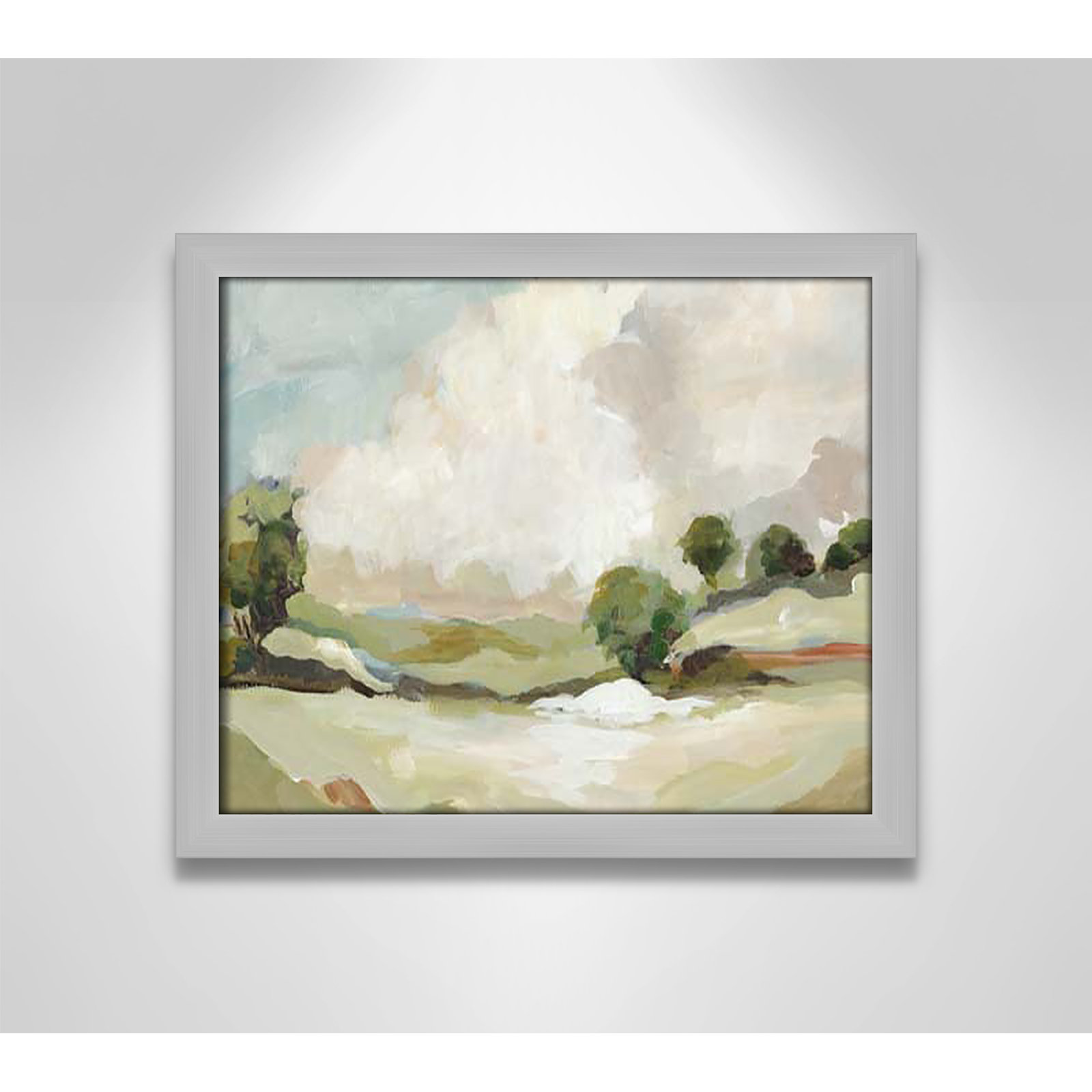 Pastoral Land by Allison Pearce, Silver, 13" H x 15" W x 1.25" D