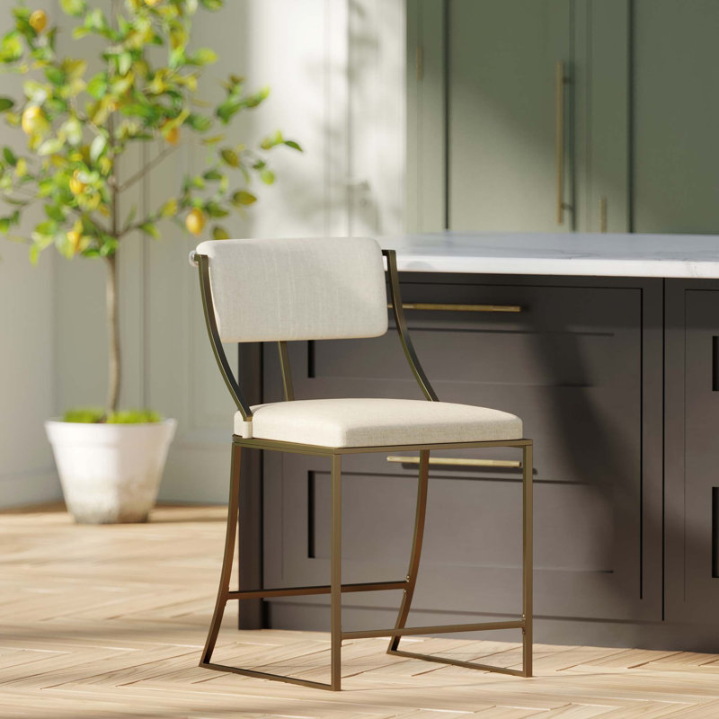 Tabouret de bar moderne incurvé moderne avec confort rembourré