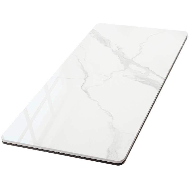Plateau de table rectangulaire en pierre frittée, assorti à divers pieds de table, H 1,06 po x L 39,37 po x l 23,6 po