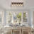 5-Light Farmhouse Rectangular Caged  Flush Mount-122812023