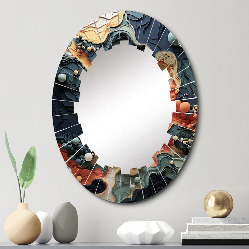 Amaunet - Modern Wall Mirror Oval, 30 po x 20 po