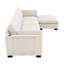 Canapé modulaire en forme de L 130 po avec double charge, table pliante, rangement latéral, mouvement, 2 coussins pour accoudoirs, mousse haute densité, 5 sièges, chenille pour sièges confortables agencés, équipé-1594208818
