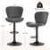 Elegant Adjustable Height Upholstered Counter Stool With Stylish Metal Frame And Convenient Footrest