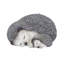 Off-white Sleeping Mother Baby Hedgehog Decorative Figurine for Home & Office Décor, Handcrafted Resin Statue, Realistic Design, Collectible Animal Accent, Weather-Resistant Indoor/Outdoor Decor