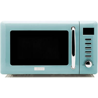 Comfee' CM-M092AAT Retro Microwave with 9 Preset Programs, Fast Multi-Stage Cooking, Turntable Reset Function Kitchen Timer, Mute Function, Eco Mode