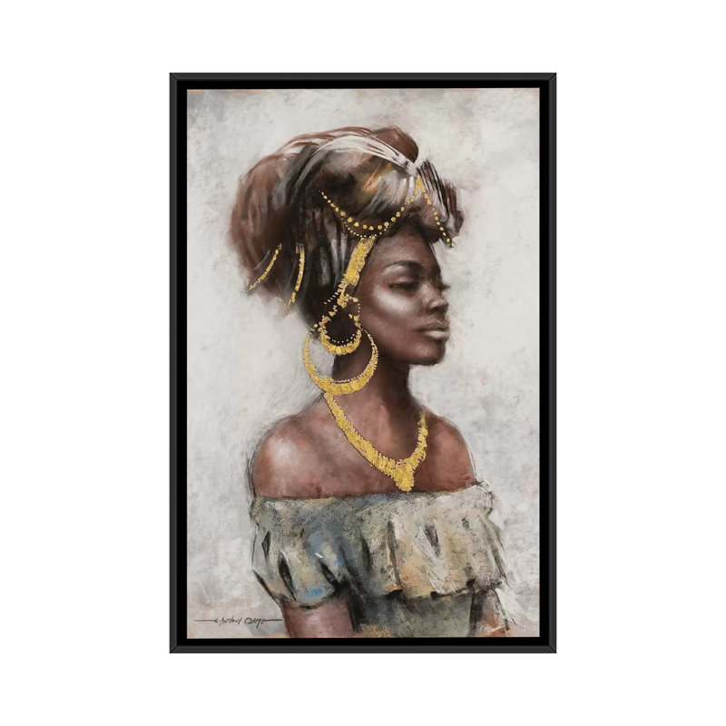 Beauty and Grace par E.A. Orme - peinture sur toile tendue, H 48 po x l 32 po x P 1,5 po, Toile avec cadre noir